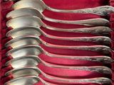silverware in a red case on a white surface