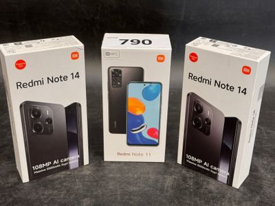 trois cartons de Redmi Note 14 et Redmi Note 14