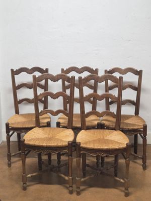 SUITE de cinq chaises de type provençale en bois avec assise…