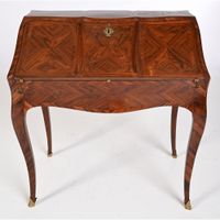 BUREAU DE PENTE REGENCE toutes faces en placage de bois de v… (photo 4)