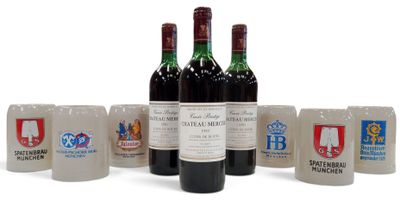 plusieurs bouteilles de vin posées les unes à côté des autres sur une surface blanche