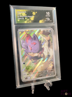 une photo d'une carte Pokémon dans un étui en plastique