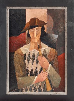 portrait of a man in a hat and argyle shirt holding a baseball bat