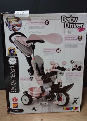 Tricycle évolutif Smoby Baby Driver Plus - Rose - évolutif d…