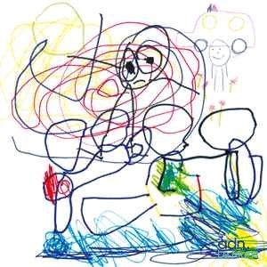 dessin d'un enfant représentant un chien et une borne d'incendie