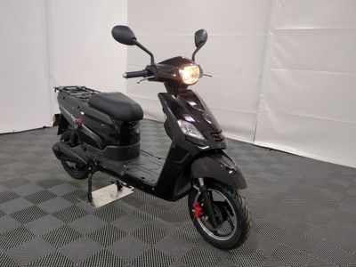 a scooter that is parked in a room