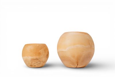 Paire DE Vases À Offrandes ÉGyptiens EN AlbÂTre