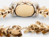 an image of a gold bracelet and a gold bracelet with spikes