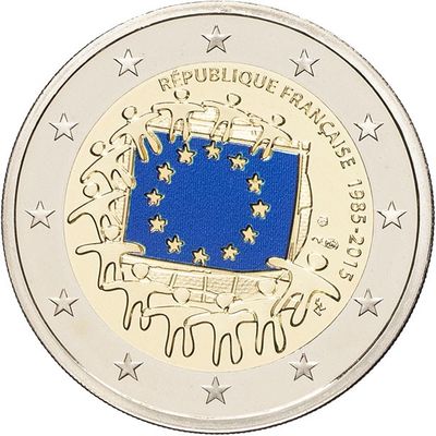 an image of a two euro coin with the image of australia on it