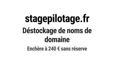 Nom de domaine stagepilotage.fr.