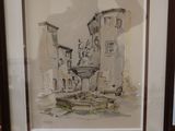 une photo d'une photo d'un bâtiment dans un cadre