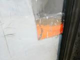 a close up of a door handle on a door