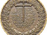 an image of a gold medal with a cross on it