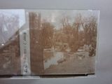 a picture of an old photo of a house in the woods
