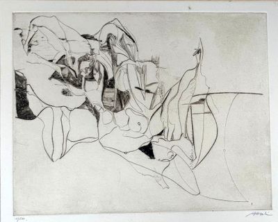 ATTALI (XX°) Composition surréaliste