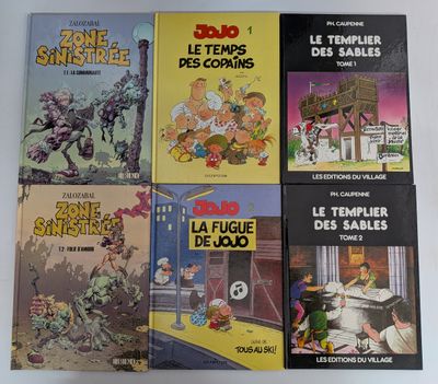 six livres pour enfants en français, en français et en anglais, tous illustrés de personnages de dessins animés