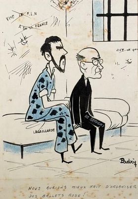 dessin humoristique représentant un homme assis sur un lit en train de parler à une femme