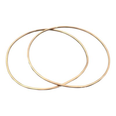 2 JONCS or poids 9,1 g diam 6 cm petits chocs AC - Photo 1