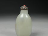 chinese jade snuff bottle with enamel decoration, 19th century