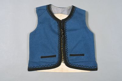 FRANCE. Spahis. Gilet bleu à galon noir de Sous-Officier, ta…