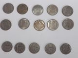 an image of a group of coins on a white surface