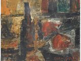 an image of a painting of a cityscape with buildings in the background