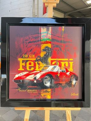 Tableau FERRARI GTO par l'artiste Sylvain BINET, numéroté.