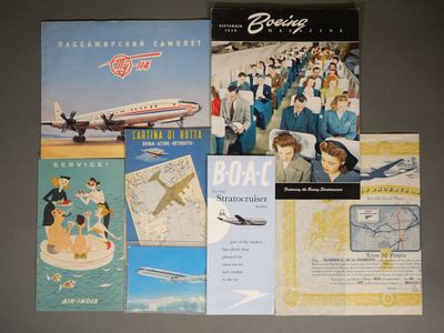 Compagnie Aérienne étrangères. Lot de documentations ancienn…