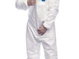 a picture of a man in a white protective suit