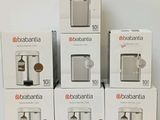several boxes of appliances are stacked on top of each other