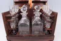 Cave à liqueur en bois, placage de bois et marqueterie, l'in… (photo 5)