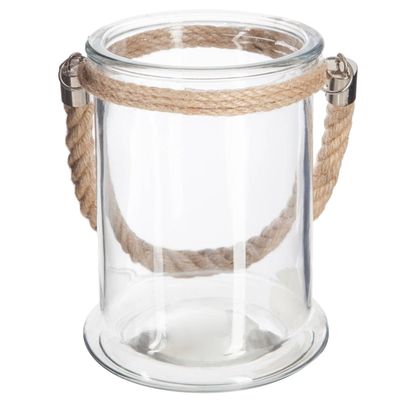 ATMOSPHERA - Photophore Lena - Verre et Jute - 17cm - Style …