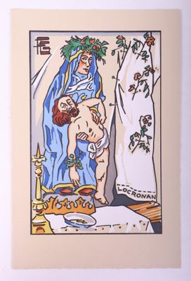 une photo d'un tableau représentant une femme tenant un bébé