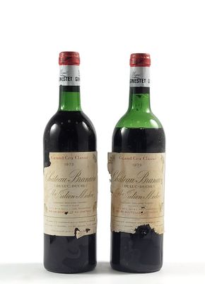 deux bouteilles de vin posées l'une à côté de l'autre sur une surface blanche