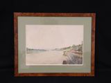 an image of a painting of a view of a body of water