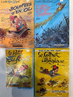 quatre livres pour enfants, dont les aventures de Tintin et les aventures de Tintin et les aventures