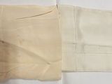 two pieces of cloth that have been stitched together
