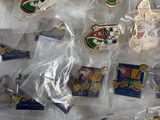 a lot of pins that are on a table