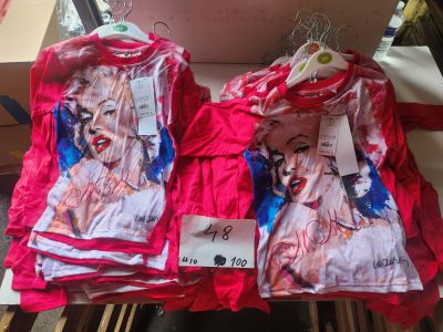 Lot de 100 tee-shirts manches longues enfant style Marilyn, …