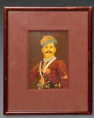 École Moghol du XIXème siècle. Portrait en buste d'un prince…