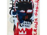 an image of a painting of a skull with a crown on it ' s head