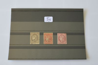 Un lot de 3 timbres de France N°47-48-49 (le 49 est neuf ave…