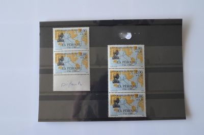 Un lot de 5 timbres N°2519a, forte dérive des continents (va…