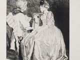 an image of a drawing of two people sitting at a table