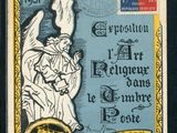 une vieille carte postale sur laquelle figure l'image d'un ange