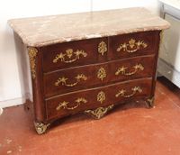 Commode droite en placage en chevrons de bois de violette su… (photo 4)