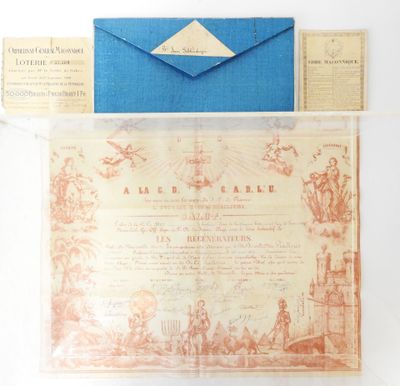 une enveloppe bleue et une enveloppe rouge contenant une enveloppe bleue