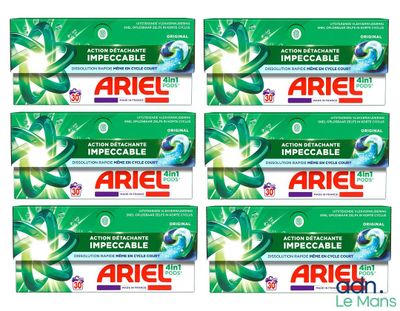 4 tubes de dentifrice Ariel Impecable à la menthe fraîche, lot de 4