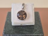 sterling silver pendant with a smokyite stone in a gift box