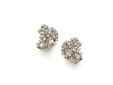 a pair of diamond earrings, by van cleef